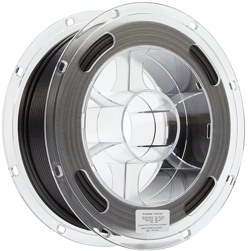 PolyMaker PolyMide PA12-CF 1.75mm/2.85mm, 0.5kg, black