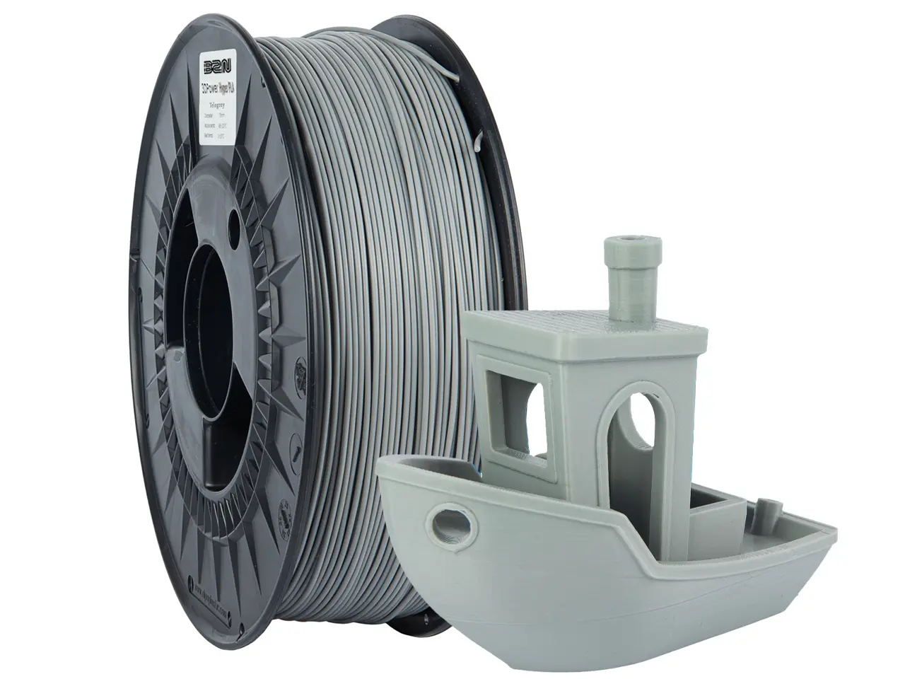 Филамент B2N Filament Hyper (High) Speed PLA 1.75mm Сиво (SIlver) 1kg